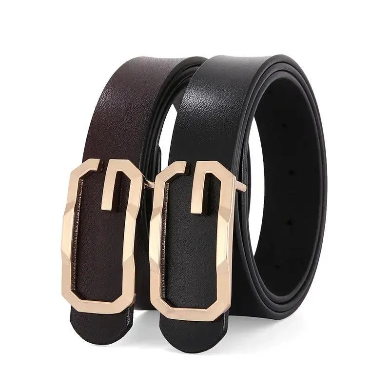 Genuine Leather Simple Smooth Buckle