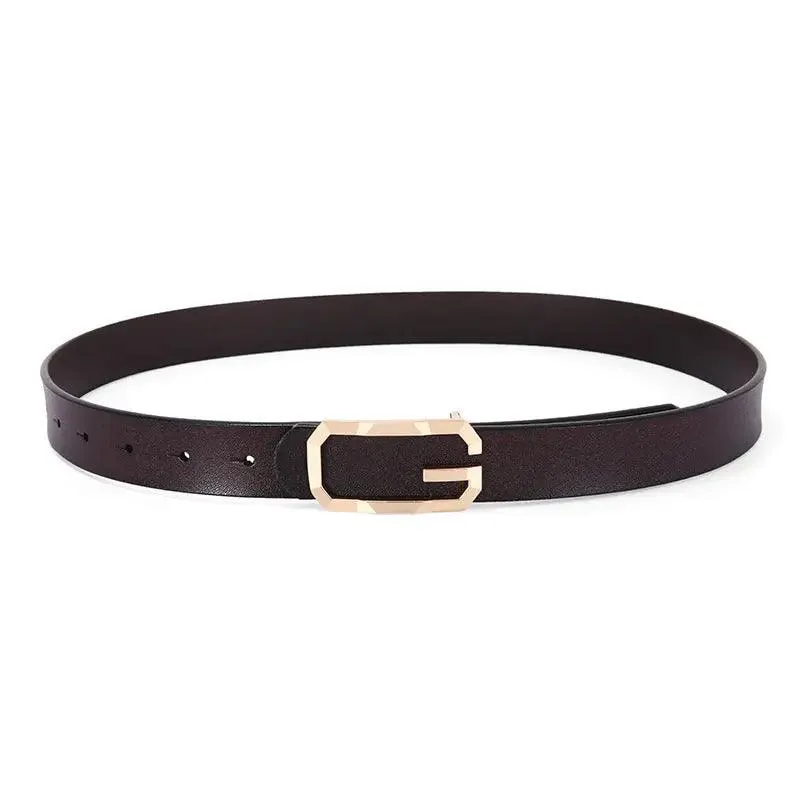 Genuine Leather Simple Smooth Buckle