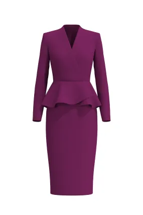 HOURGLASS SHAPE DRESS IN PURPLE