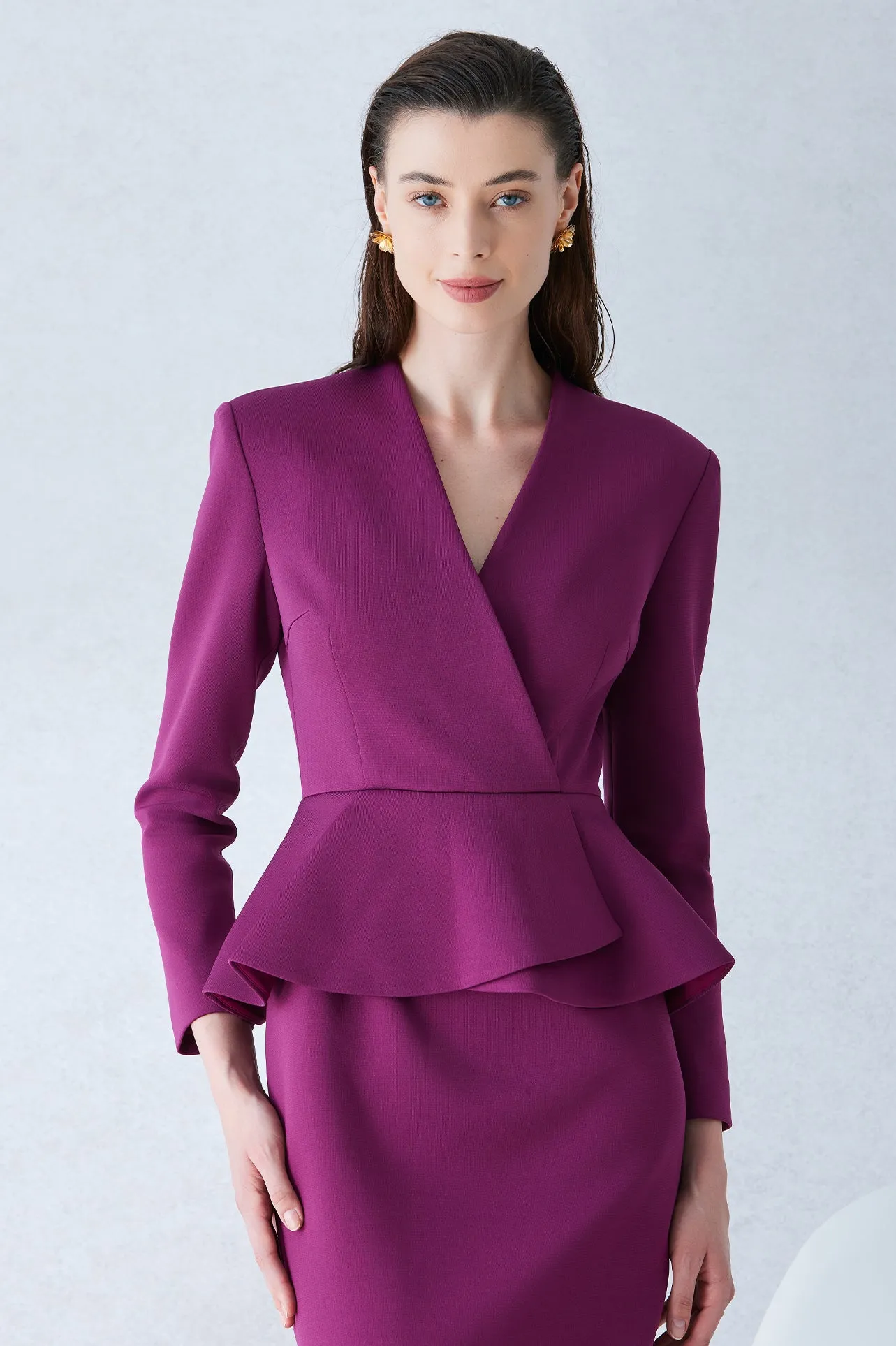 HOURGLASS SHAPE DRESS IN PURPLE