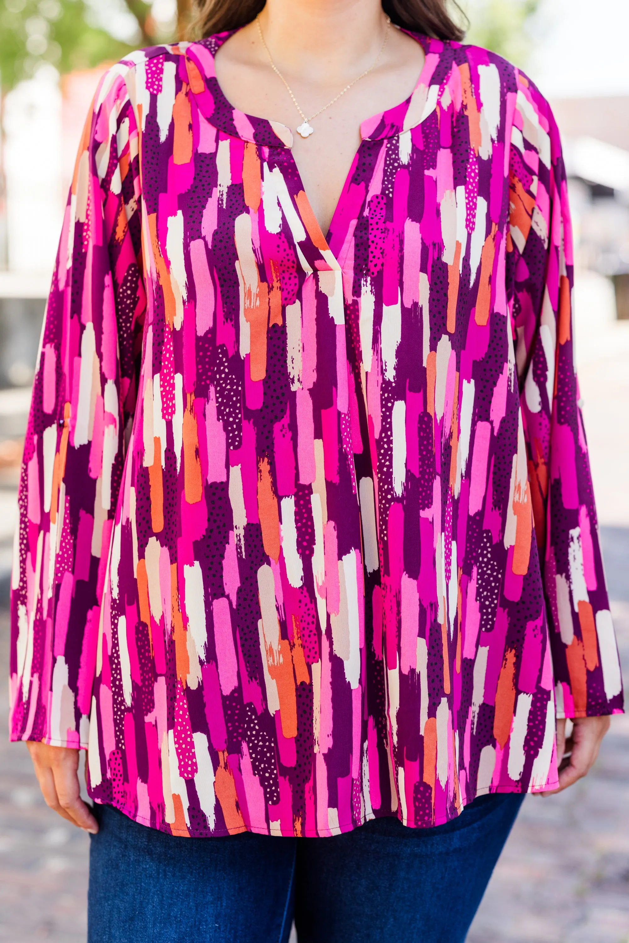 In Office Top, Pink Multi