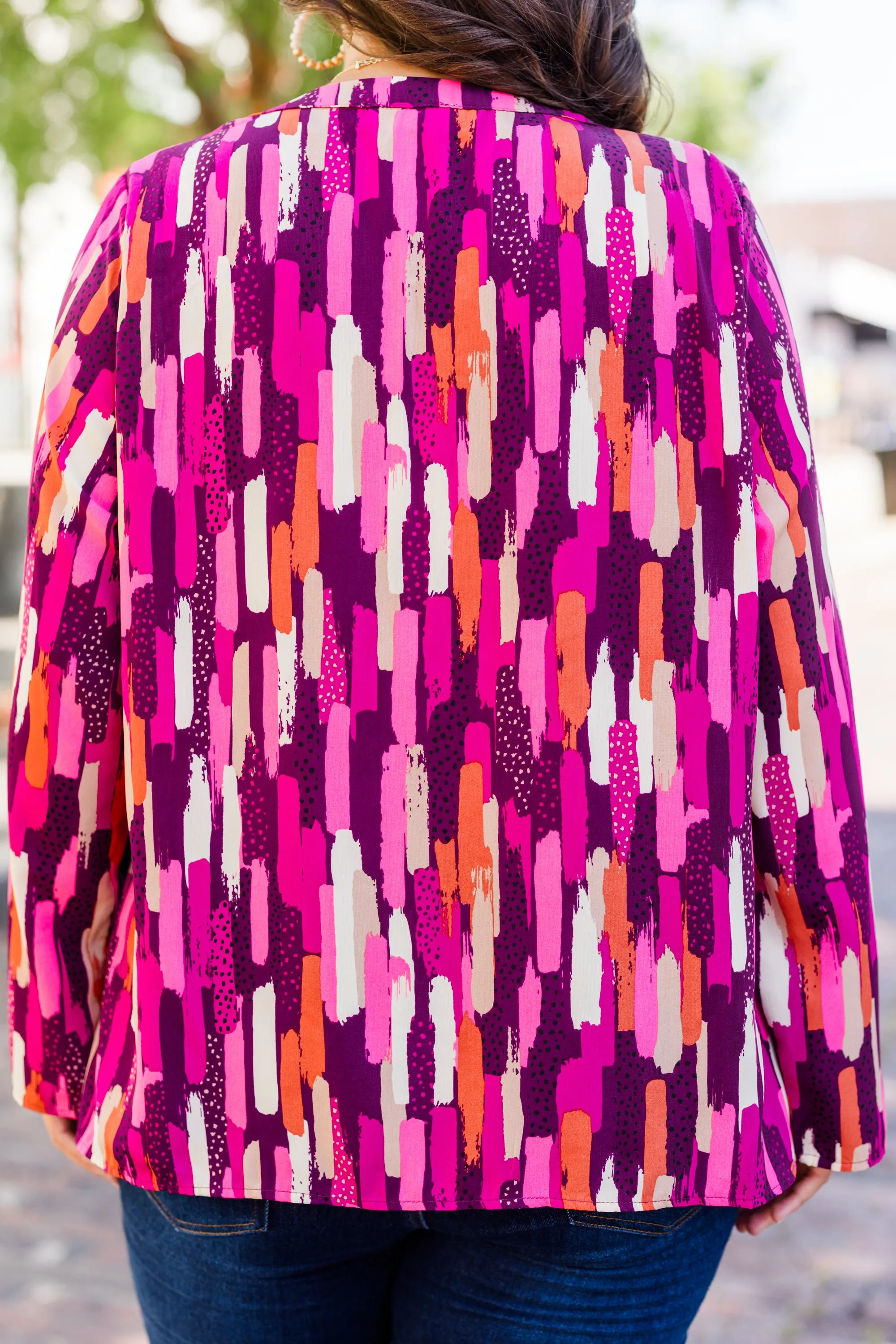 In Office Top, Pink Multi