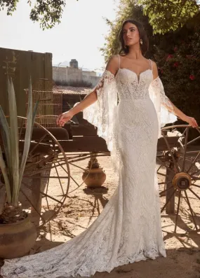 La Perle Size 16 LP2453 Rory Ivory/Ivory Gown