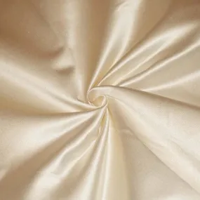 Light Golden Beige Famous Designer Bridal Silk-Poly Satin Fabric
