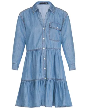 Light Indigo Atari Chambray Mini Dress
