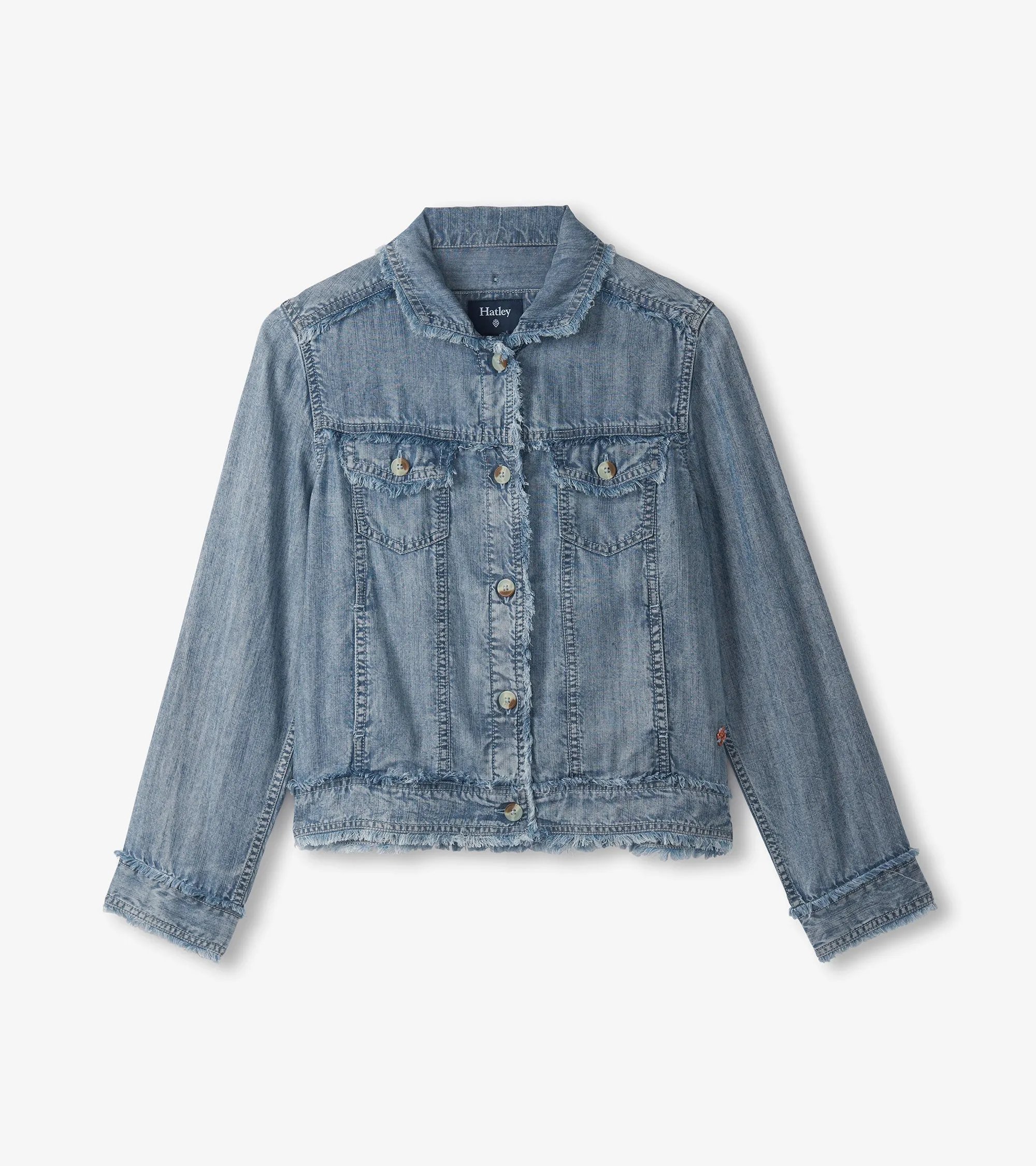 Linen Jacket - Blue Acid Wash