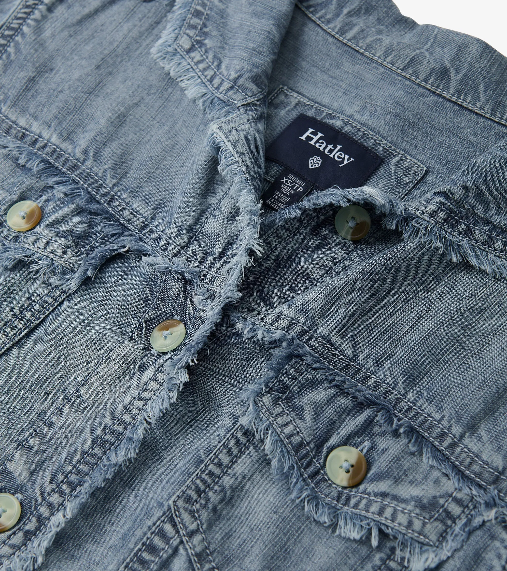 Linen Jacket - Blue Acid Wash