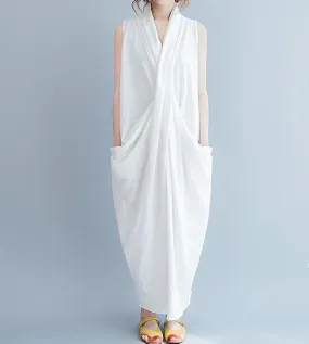 Long Linen Women Spring Dresses Plus Size
