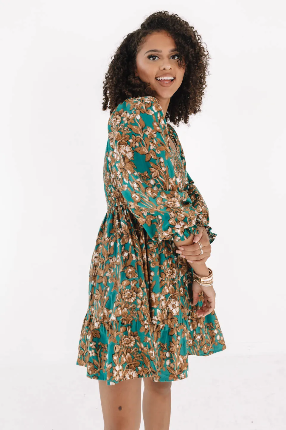 Missing Out Dress - Emerald