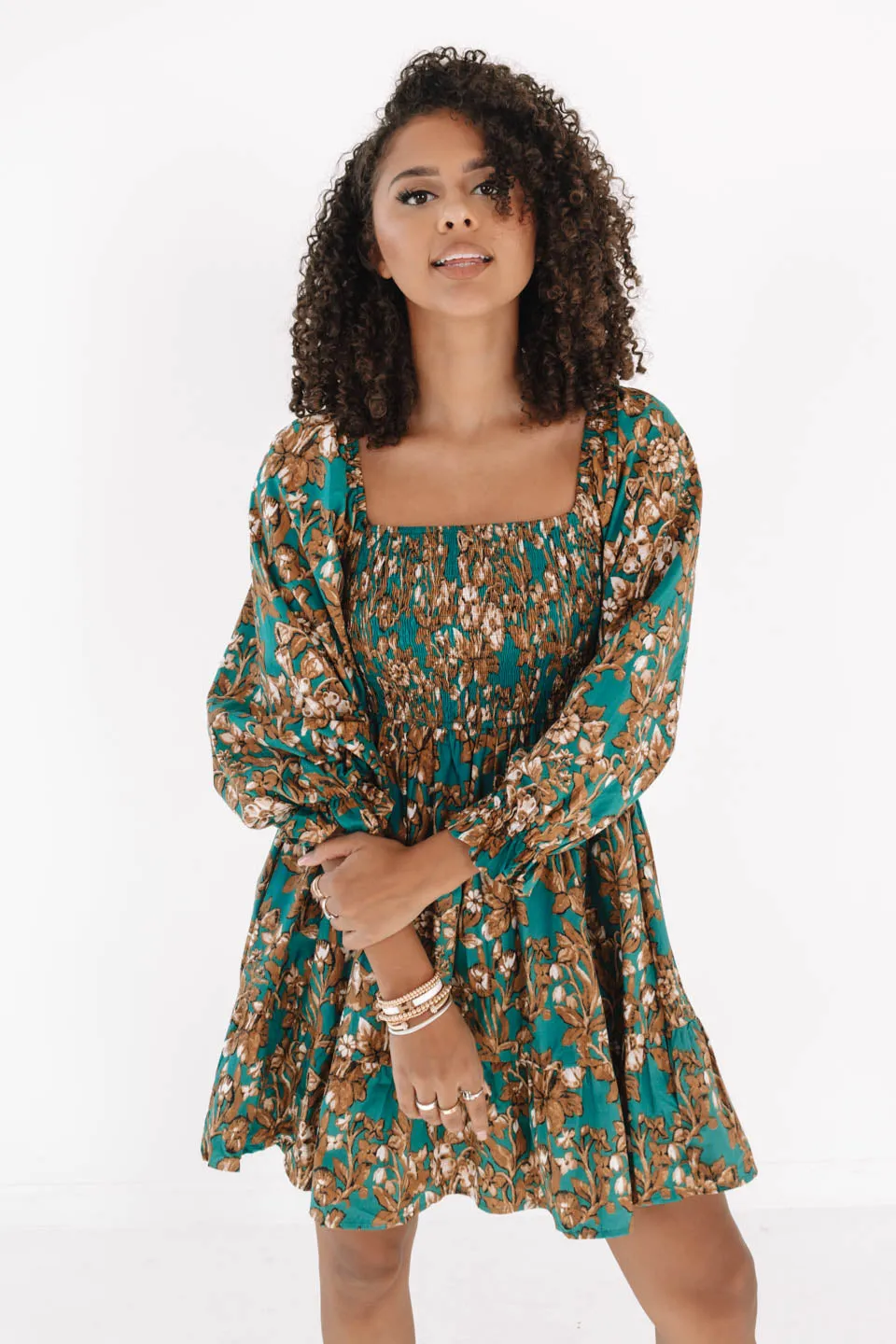 Missing Out Dress - Emerald