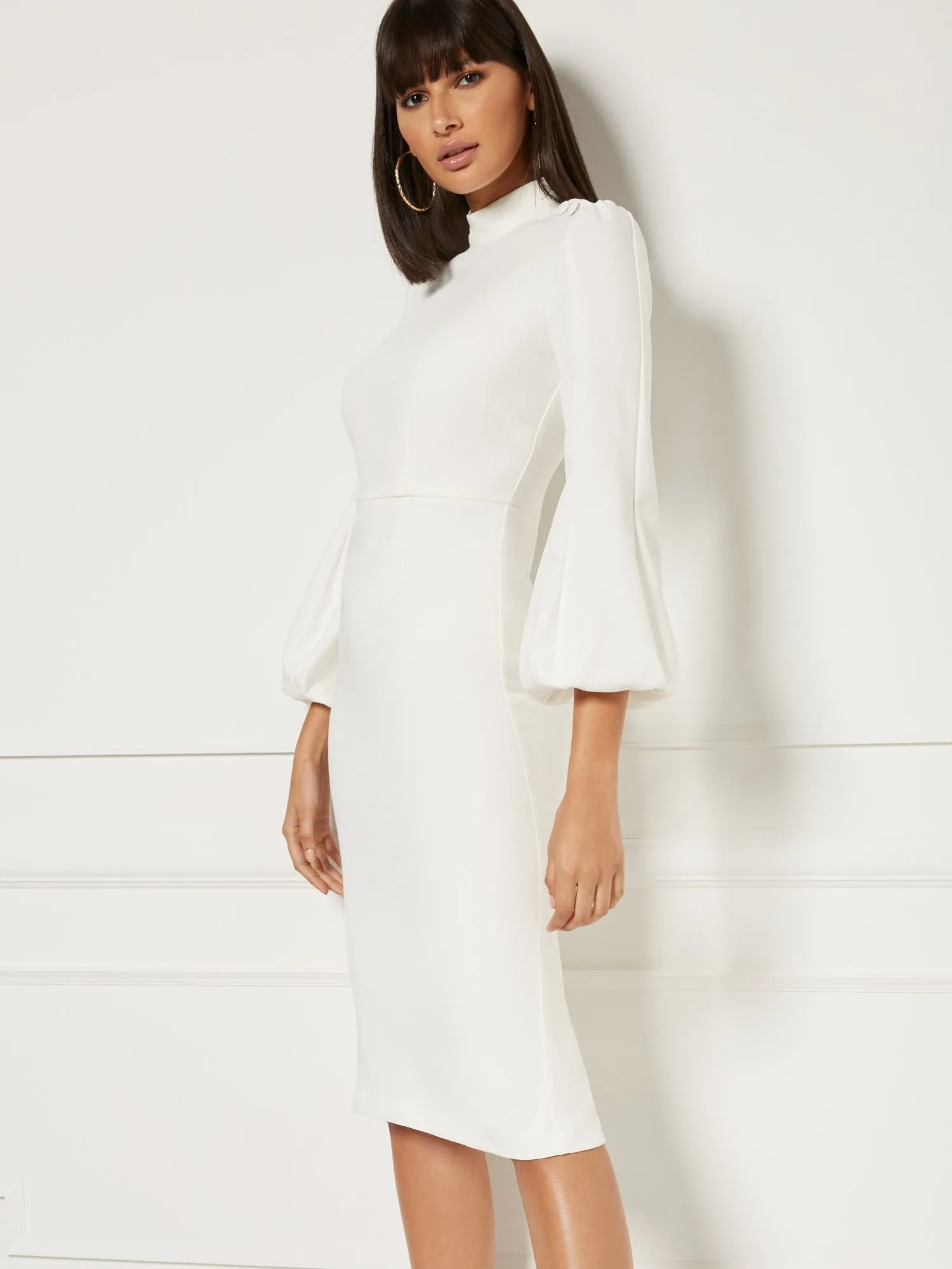 Misty Ivory Sheath Dress  - Eva Mendes Collection