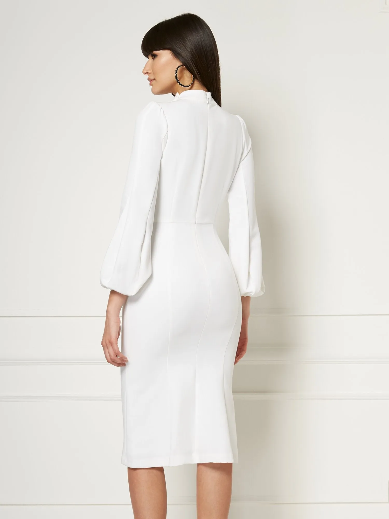 Misty Ivory Sheath Dress  - Eva Mendes Collection