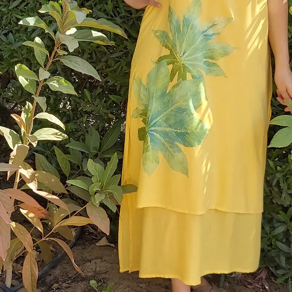 N1/U Sleeveless Two-Layer Dress-Aspen Yellow