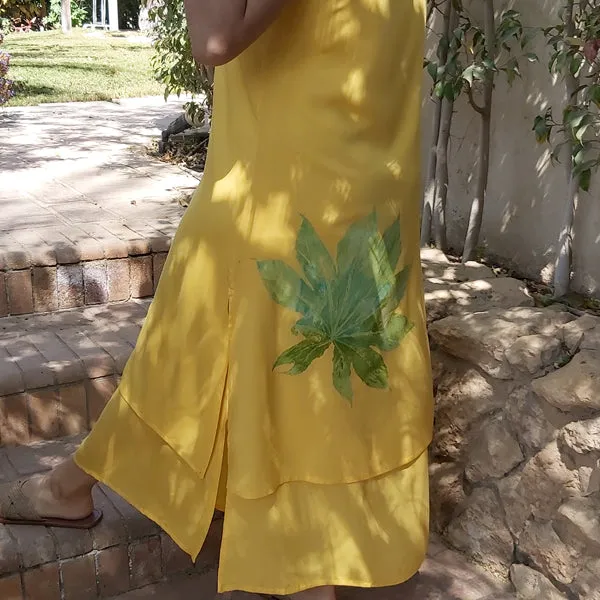 N1/U Sleeveless Two-Layer Dress-Aspen Yellow