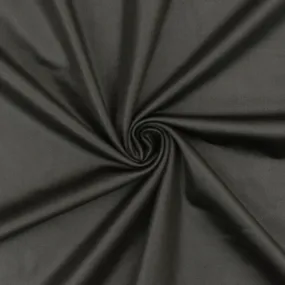 Oil Black Solid Stretch Polyester Satin Tricot Knit Fabric