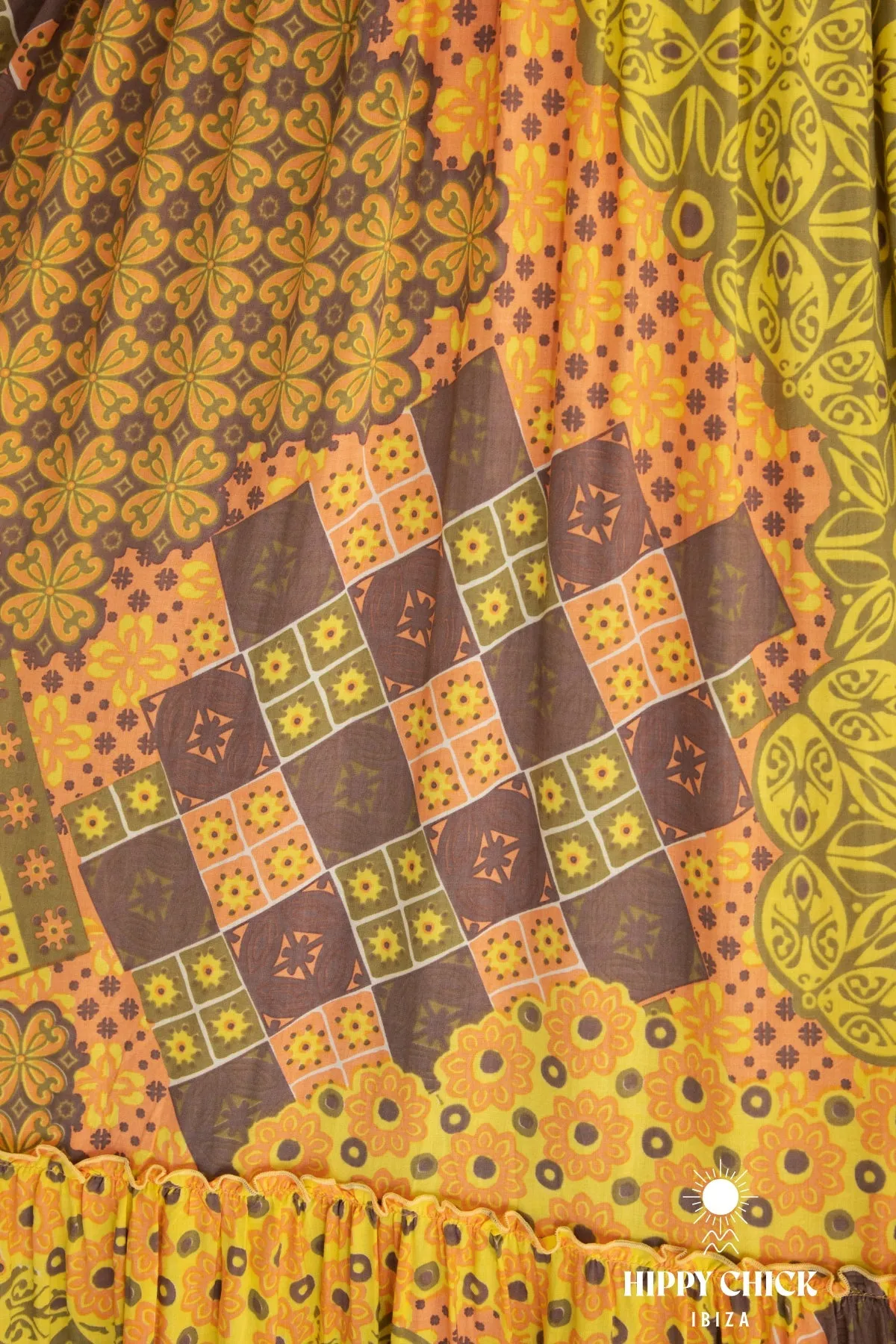 Paloma Long Dress // Patchwork Print
