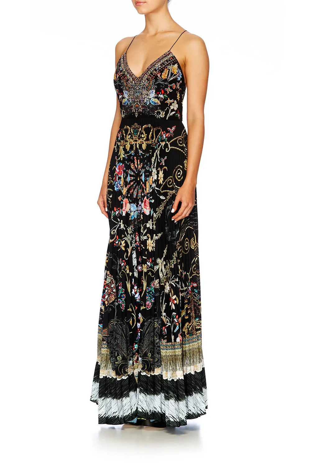 PLEATED SLIP DRESS DANCING IN THE DARK