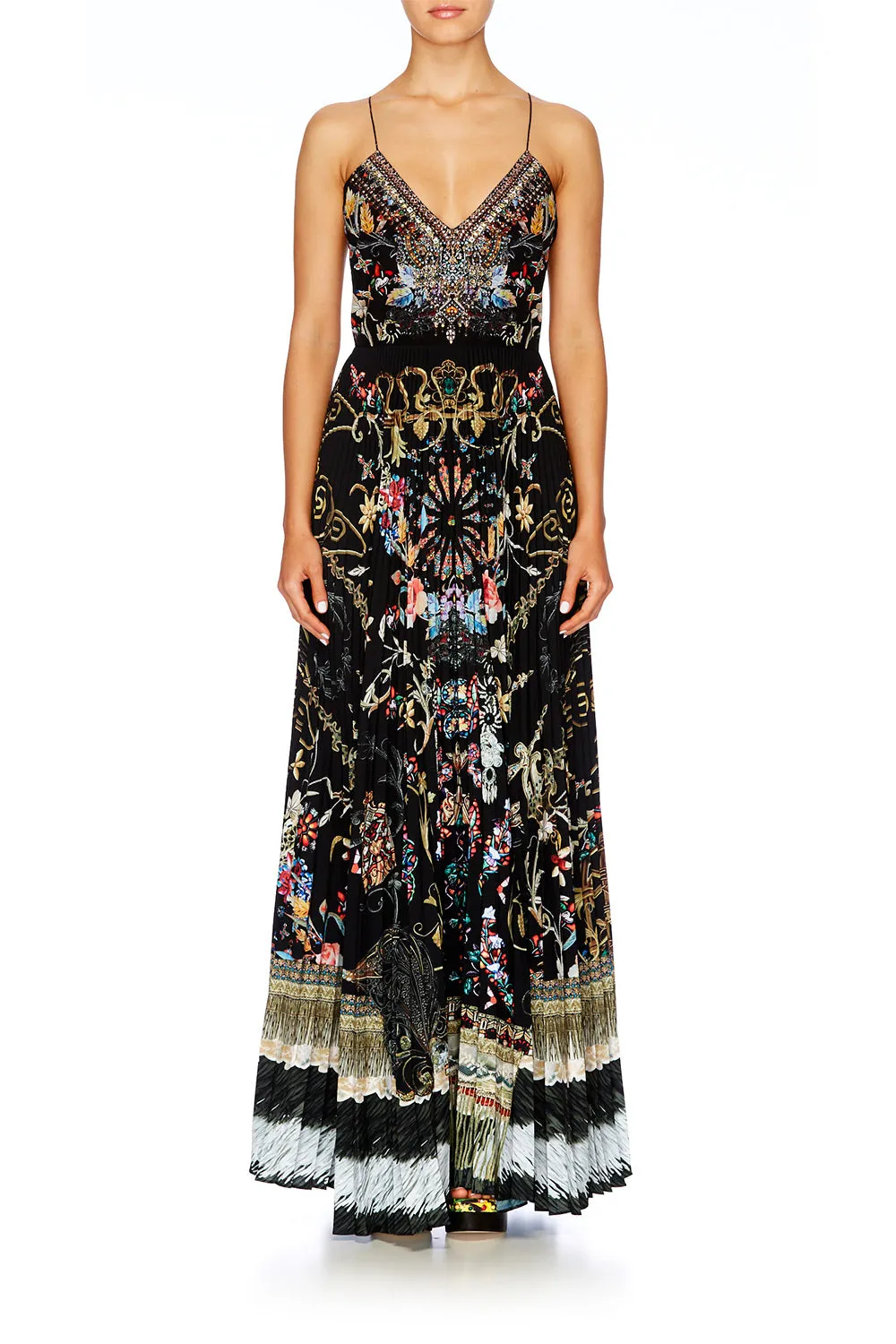PLEATED SLIP DRESS DANCING IN THE DARK