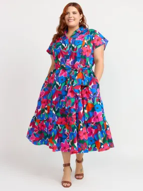Plus Bold Floral Shirt Dress
