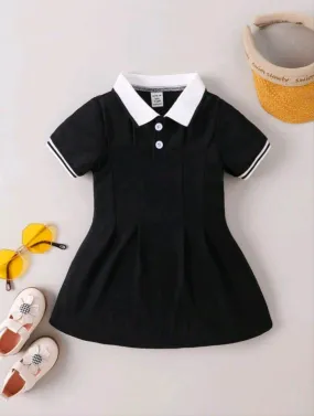 PLUSH-Polo Frock - Black