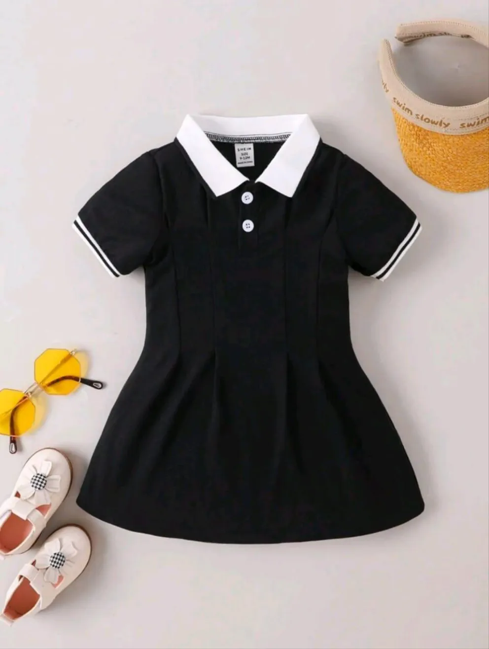 PLUSH-Polo Frock - Black