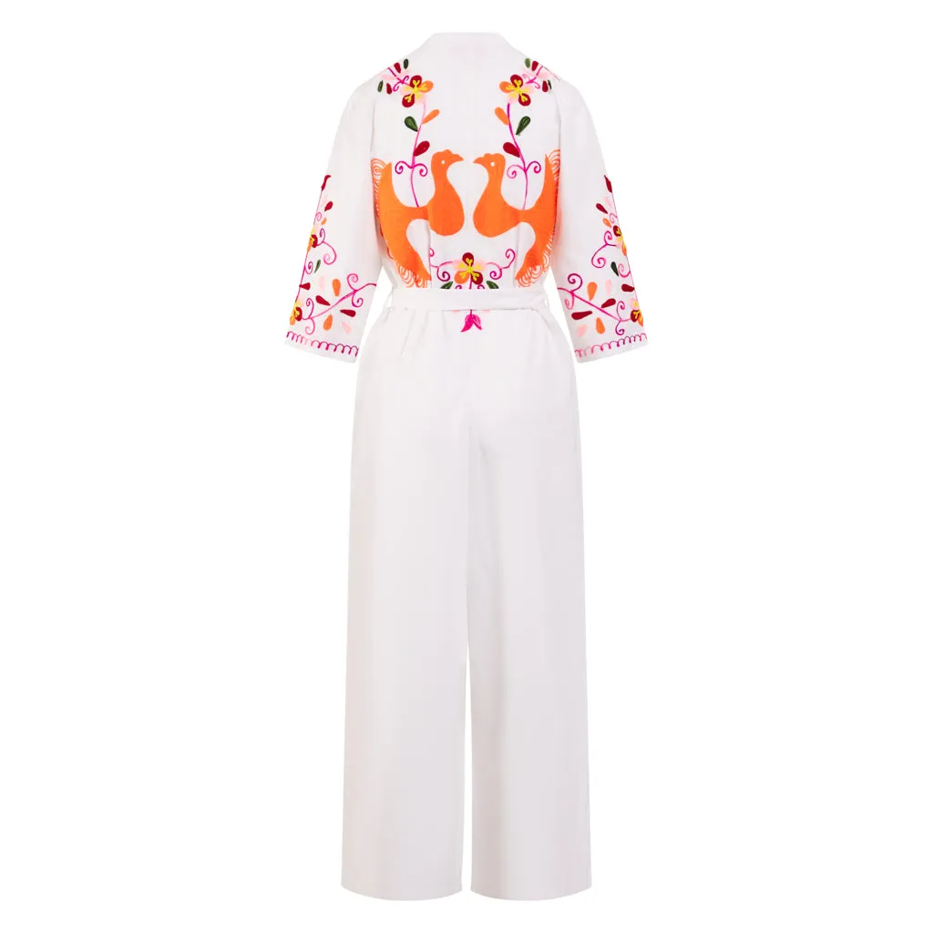 Pre Order Bird Playsuit - White