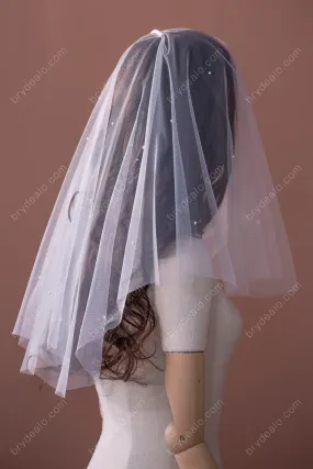 Pretty Refined Pearls Elbow Length Bridal Veil Online