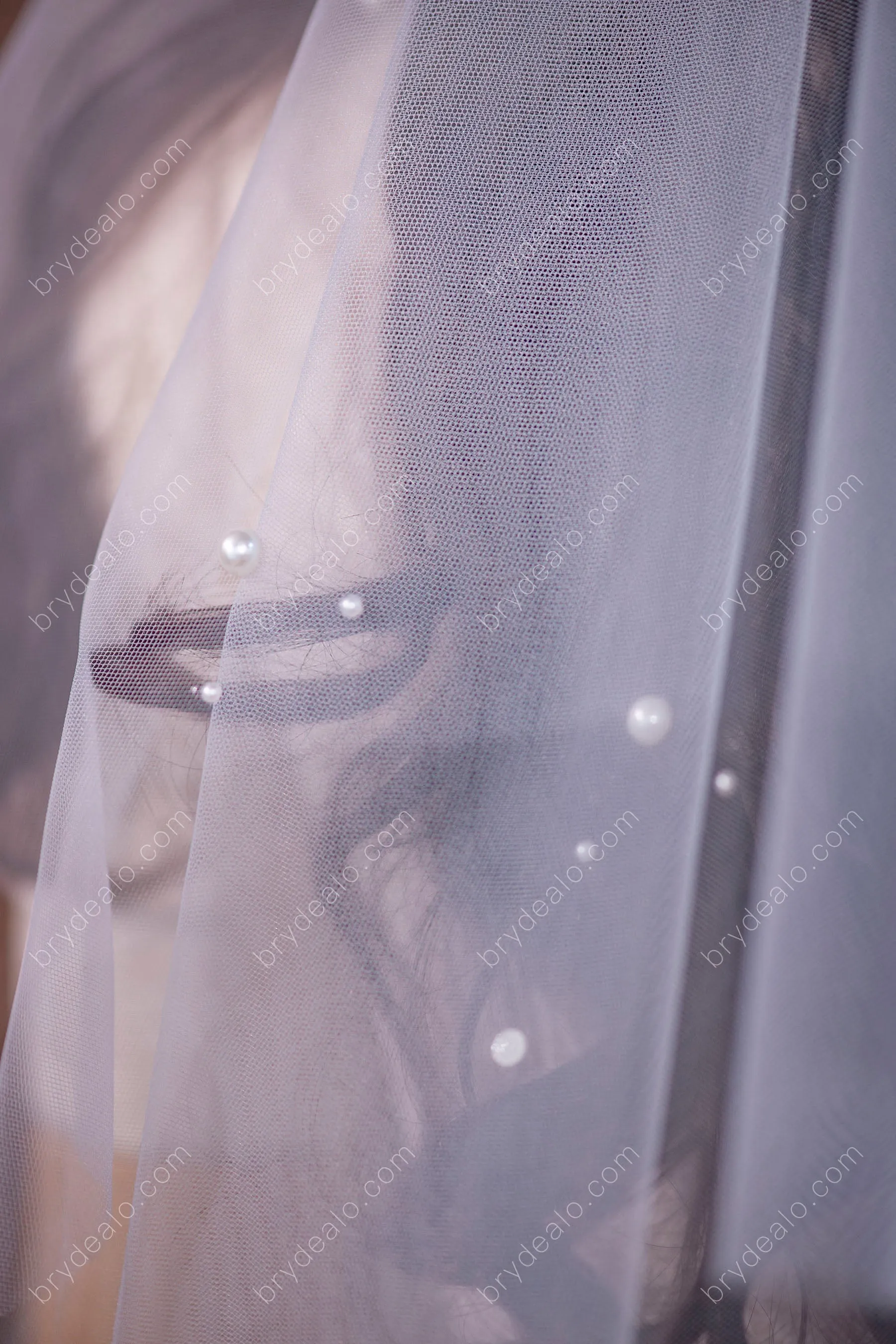 Pretty Refined Pearls Elbow Length Bridal Veil Online