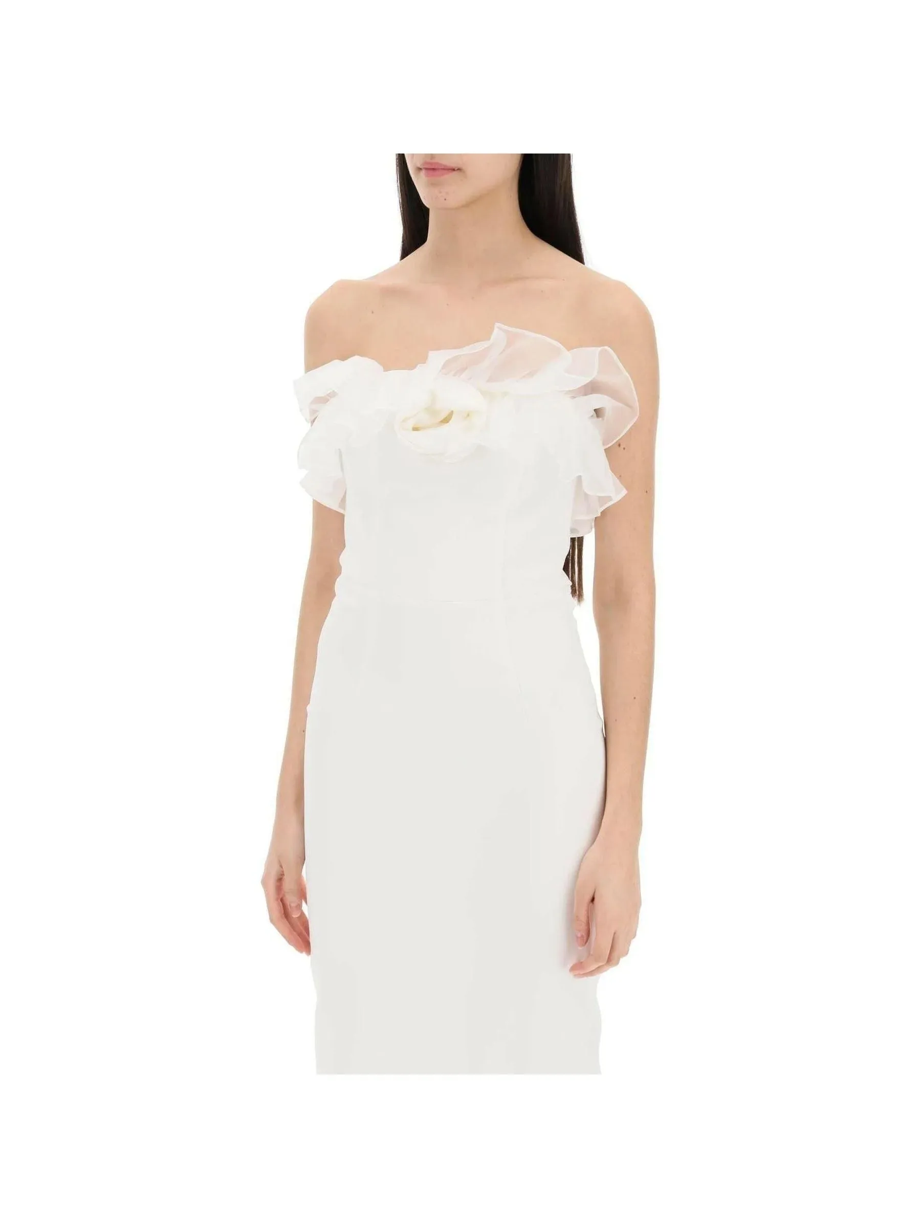 Ruffle Bustier Dress in Organza