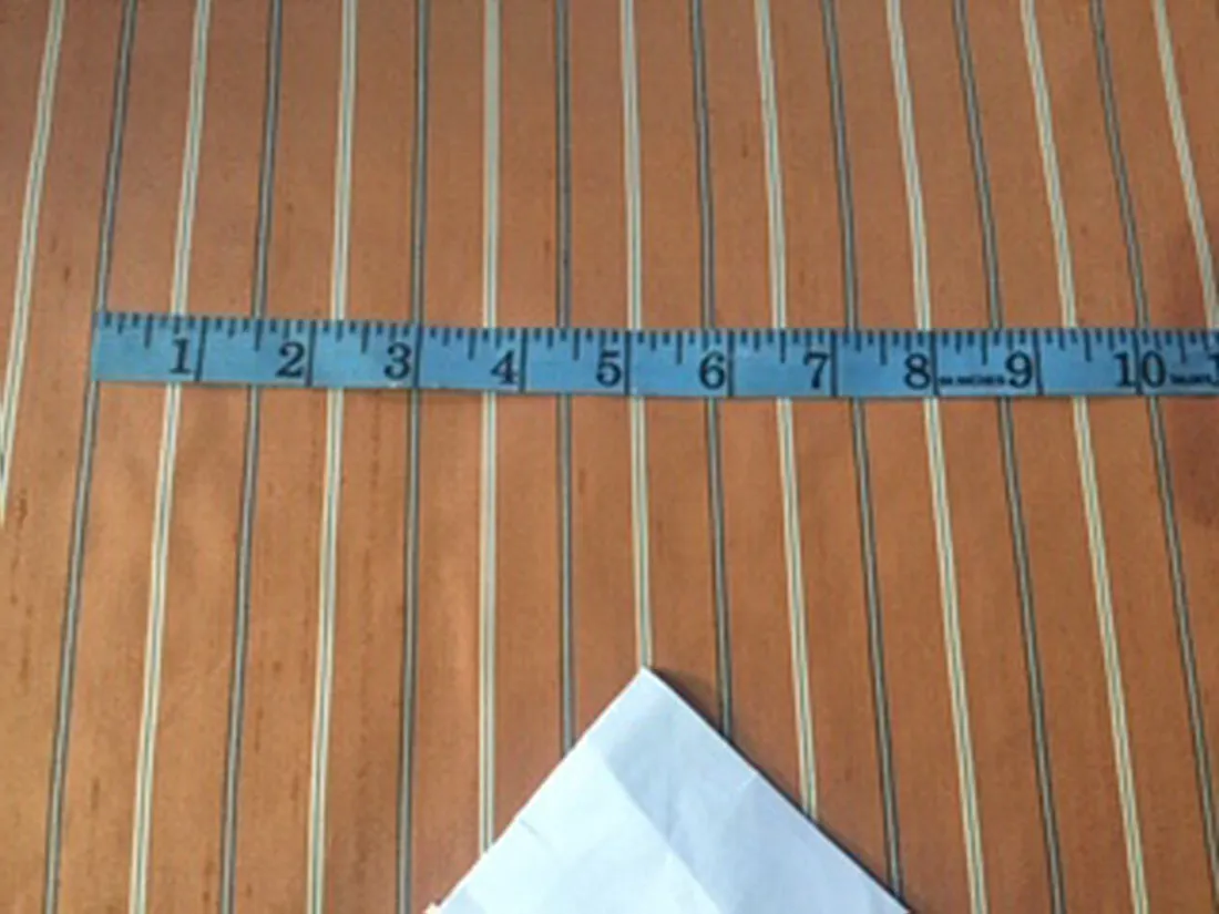 Rust colour striped dupioni silk dupioni silk 54