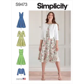 Simplicity Sewing Pattern S9473 Misses' Dresses and Jacket