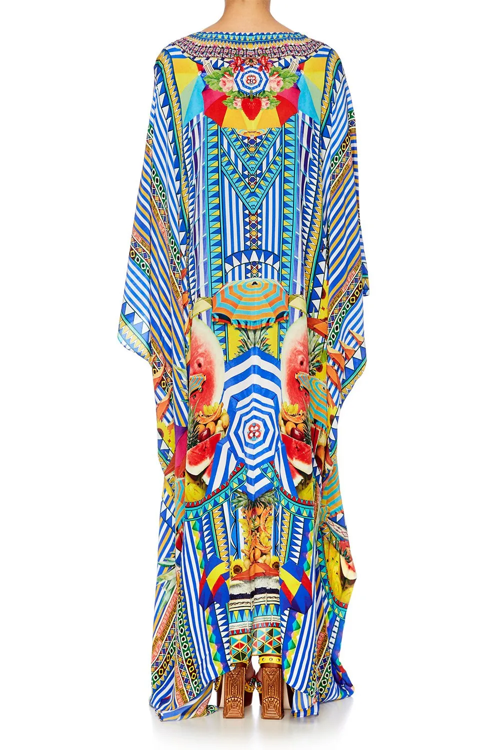 SPLIT HEM LACE UP KAFTAN BOOK A SHADE