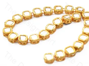 Square Shaped Meena Kundan