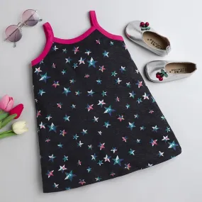 Stars Printed Closed Strap Dress
