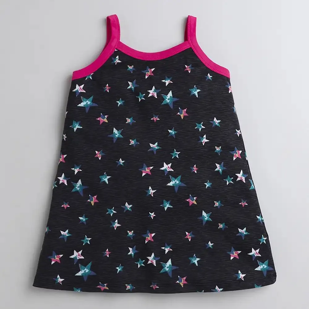 Stars Printed Closed Strap Dress