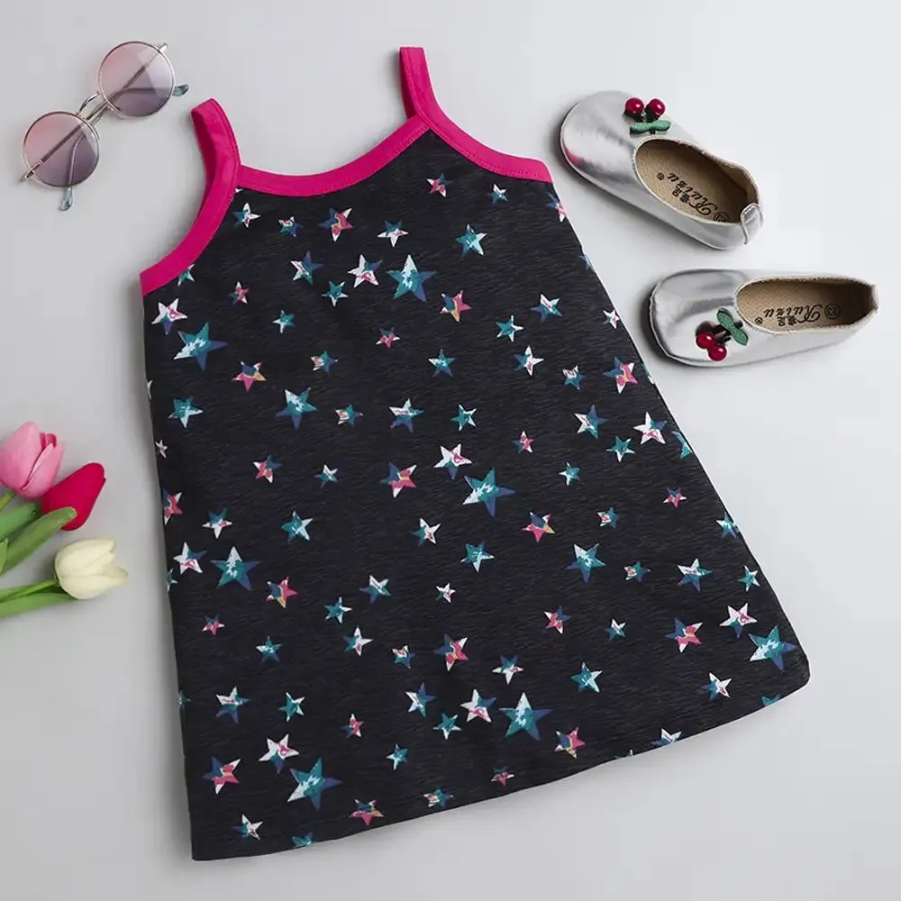 Stars Printed Closed Strap Dress