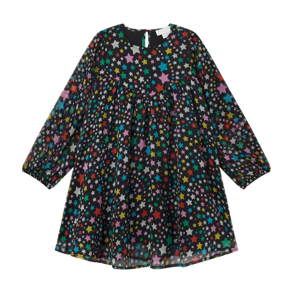 Stella McCartney Kids Star Pattern Pleated Dress