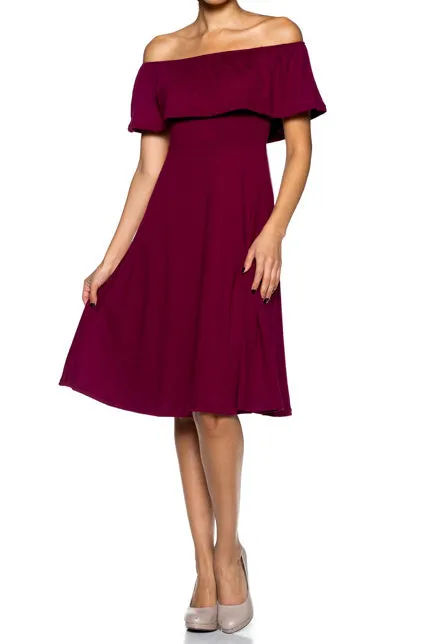 Summer Nights Off Shoulder Ruffle Dress