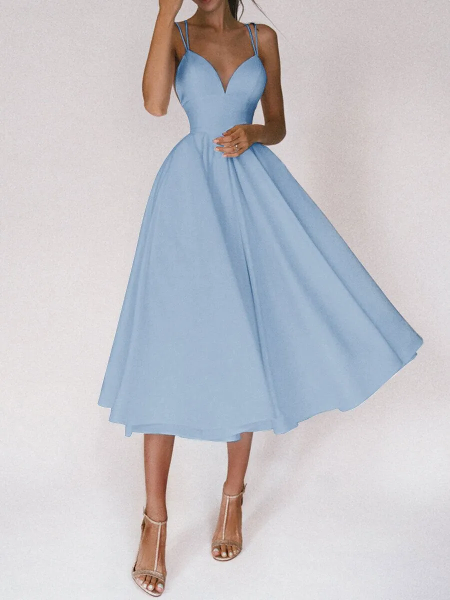 Suspender Swing Midi Dress