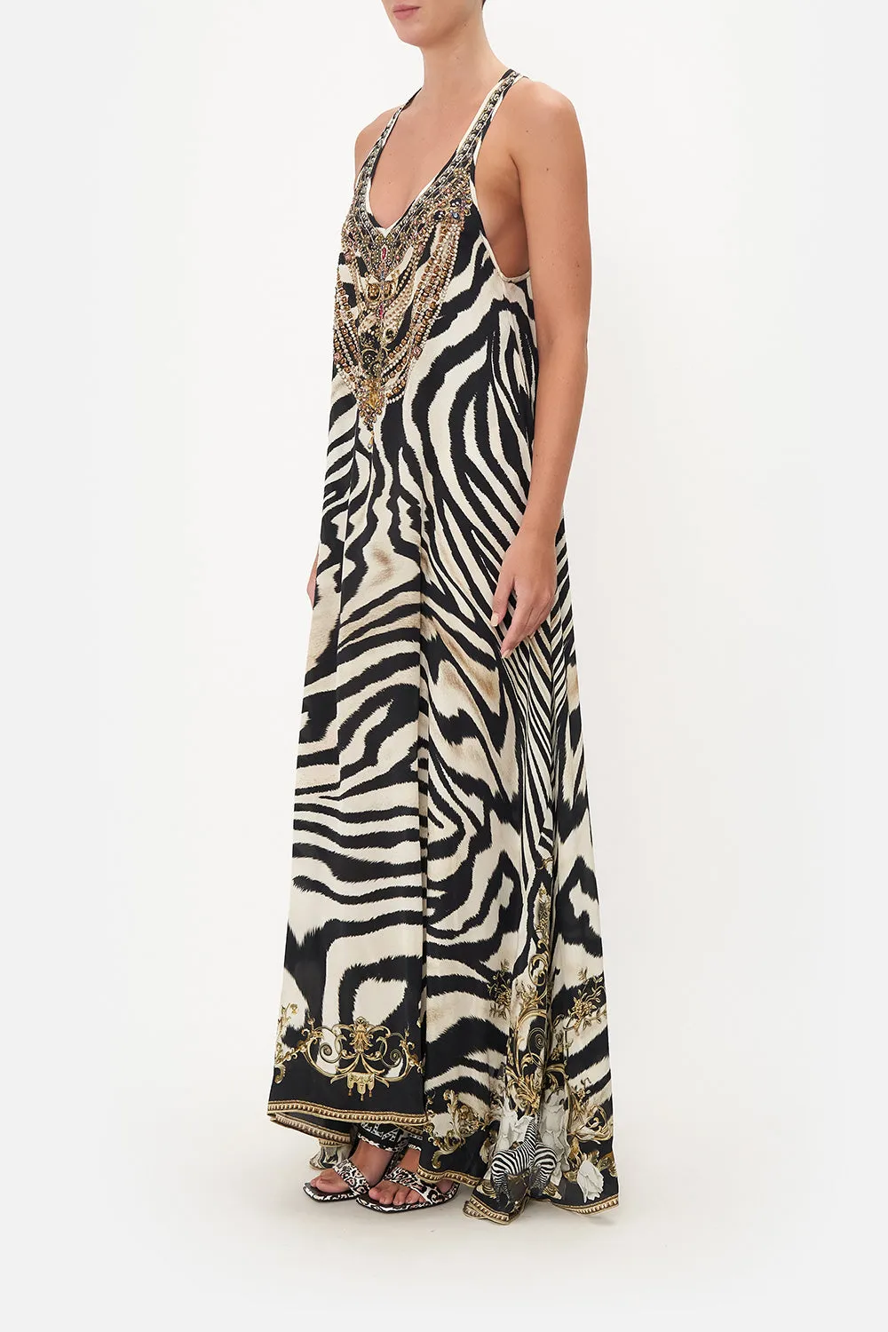 V NECK RACERBACK DRESS EARN YOUR STRIPES