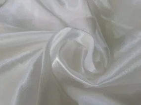 Viscose Mushroom satin fabric white ivory 44" wide